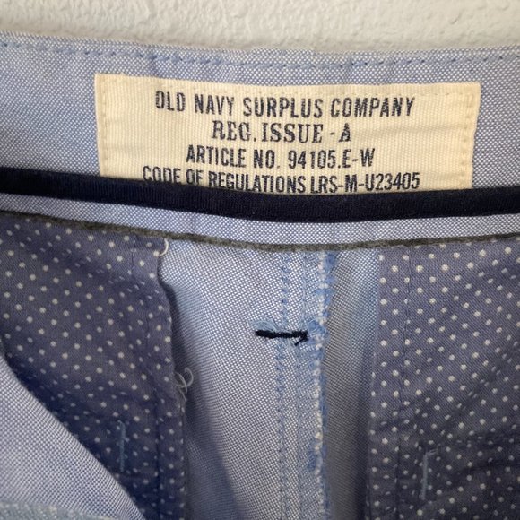 Old Navy Blue Oxford Cloth Shorts - 28 - Picture 2 of 4